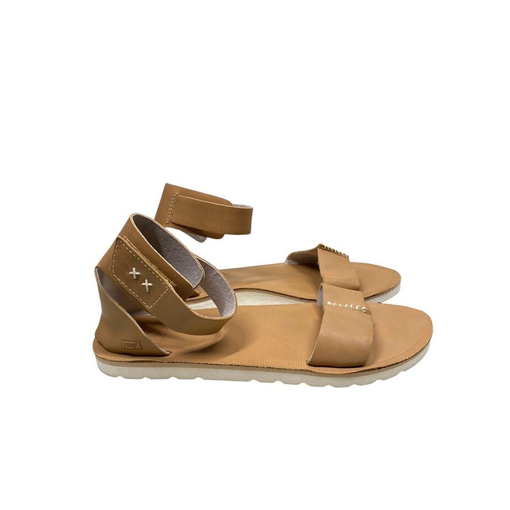 NEW REEF 'Voyage HI' Womens Sandals Gladiator High Leather Brown Strap - Size 8 - Picture 8 of 11